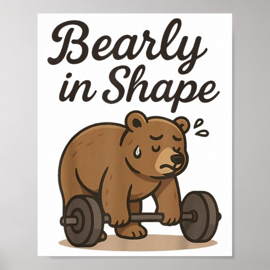 Bearly Is Shape – 重量挙げベアトレーニングジムL ポスター (正面)
