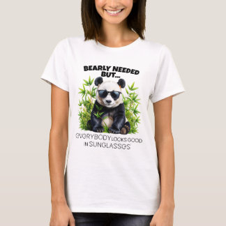 Bearly Needed Panda Shades Pun – ELGIS Tシャツ