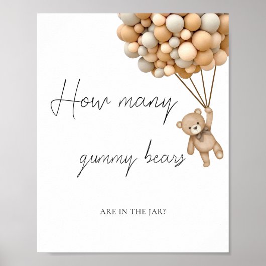 Bearly Waitはグミベアの数を推測する ポスター (正面)