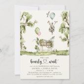 Bearly Waitハート性別によるパーティーの表示 招待状 (正面)