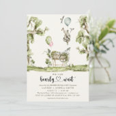 Bearly Waitハート性別によるパーティーの表示 招待状 (スタンド正面)