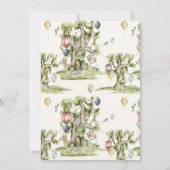 Bearly Waitハート性別によるパーティーの表示 招待状 (裏面)