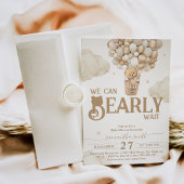 Bearly Waitバルーンベビー男女兼用シャワー 招待状