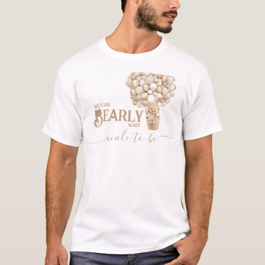 Bearly Waitバルーンベビー男女兼用シャワー Tシャツ (正面)