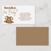 Bearly Waitモダン Baby Shower Booksリクエスト エンクロージャーカード (正面/裏面)