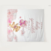 Bearly Wait女の子の赤ちゃんシャワー散水写真プロップ タペストリー (正面(横))