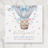 Bearly Wait男の子の双子ポップ・アートの彼女がポップ フェイバータグ (正面)