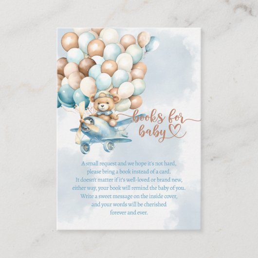 Bearly Wait赤ちゃんシャワーの本のベビー エンクロージャーカード (正面)