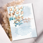 Bearly Wait赤ちゃんシャワーの本のベビー エンクロージャーカード