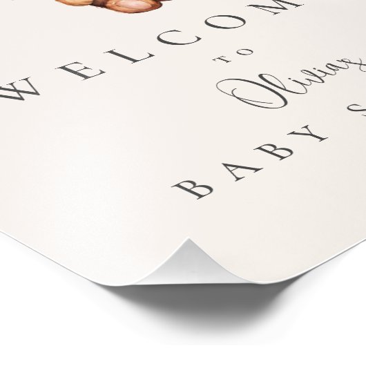 Bearly Wait赤ちゃんシャワーへようこそ フォトプリント (角)