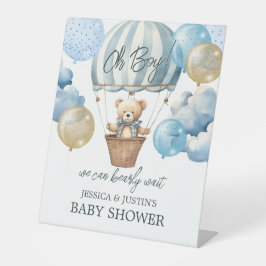 Bearly Wait赤ちゃんシャワー歓迎サイン 台座サイン