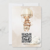 Bearly Wait ブラウン ベイビー シャワー 招待状 (裏面)