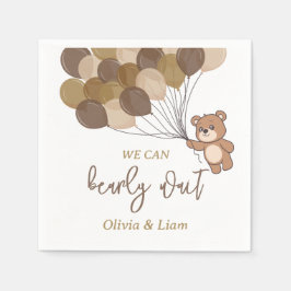 Bearly Wait – ベビーシャワー紙ナプキン スタンダードカクテルナプキン