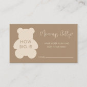 Bearly Wait ベージュ ママのお腹はどのくらい大きいの？ エンクロージャーカード (正面)