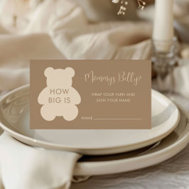 Bearly Wait ベージュ ママのお腹はどのくらい大きいの? エンクロージャーカード