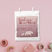 Bearly Wait Baby Shower Girl Woodland Rustic Pink フェイバーバッグ