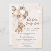Bearly Wait Baby Shower Invitation 招待状 (正面)