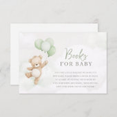 Bearly Wait Baby Shower Sage Bear Books For Baby 招待状 (正面/裏面)
