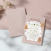 Bearly Wait Baby Shower Teddy Bear Classic Cute 招待状