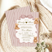 Bearly Wait Baby Shower Teddy Bear Classic Cute 招待状