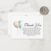 Bearly Wait Baby Shower Thank You Card ノートカード (正面/裏面インサイチュ)