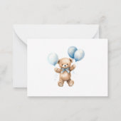 Bearly Wait Baby Shower Thank You Card ノートカード (裏面)