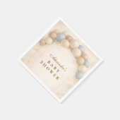 Bearly Wait Balloon Baby Shower スタンダードカクテルナプキン (角)