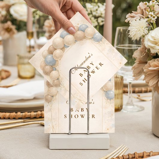 Bearly Wait Balloon Baby Shower スタンダードカクテルナプキン