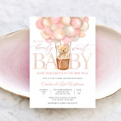 Bearly Wait Balloon Baby Shower Invitation 招待状