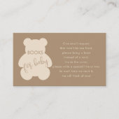 Bearly Wait Beige Baby Shower Books For Baby エンクロージャーカード (正面)