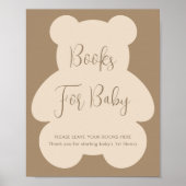 Bearly Wait Beige Baby Shower Books For Baby ポスター (正面)