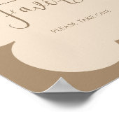 Bearly Wait Beige Baby Shower Favors ポスター (角)