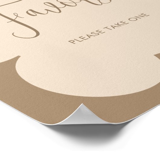 Bearly Wait Beige Baby Shower Favors ポスター (角)