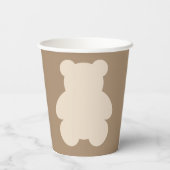 Bearly Wait Beige Teddy Bear Baby Shower 紙コップ (裏面)