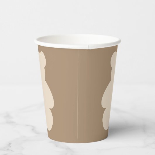 Bearly Wait Beige Teddy Bear Baby Shower 紙コップ (右)