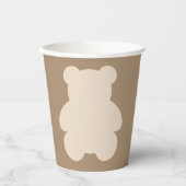 Bearly Wait Beige Teddy Bear Baby Shower 紙コップ (正面)
