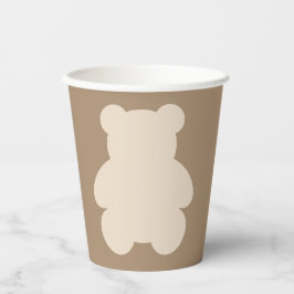 Bearly Wait Beige Teddy Bear Baby Shower 紙コップ
