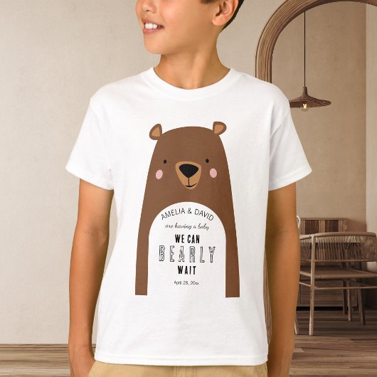 Bearly Wait Big Brother Baby Announcement Tシャツ