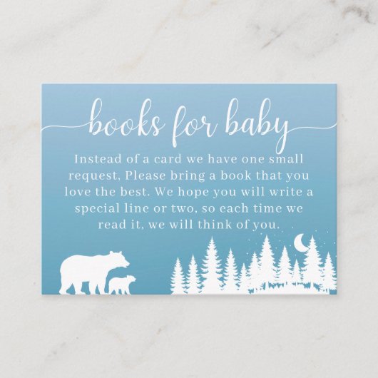 Bearly Wait Blue Books for Baby Card エンクロージャーカード (正面)