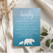 Bearly Wait Blue Gradient Baby Shower 招待状