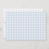 Bearly Wait Blue Teddy Bear Baby Shower Photo 招待状 (裏面)