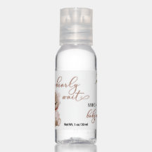 Bearly wait boho bear baby shower sanitizerボトル