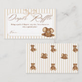 Bearly Wait Elegant Baby Shower diaper raffle エンクロージャーカード (正面/裏面)