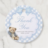 Bearly Wait Elegant Bear Baby Shower フェイバータグ (正面)