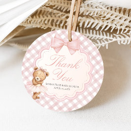 Bearly Wait Elegant Bear Baby Shower フェイバータグ