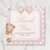 Bearly Wait Elegant Bear Baby Shower フェイバータグ (正面)