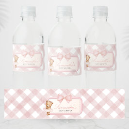 Bearly Wait Elegant Bear Baby Shower ペットボトルラベル