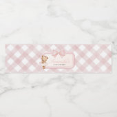 Bearly Wait Elegant Bear Baby Shower ペットボトルラベル (シングルラベル)