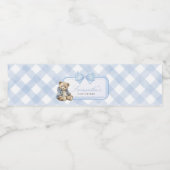 Bearly Wait Elegant Bear Baby Shower ペットボトルラベル (シングルラベル)