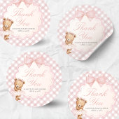 Bearly Wait Elegant Bear Baby Shower ラウンドシール